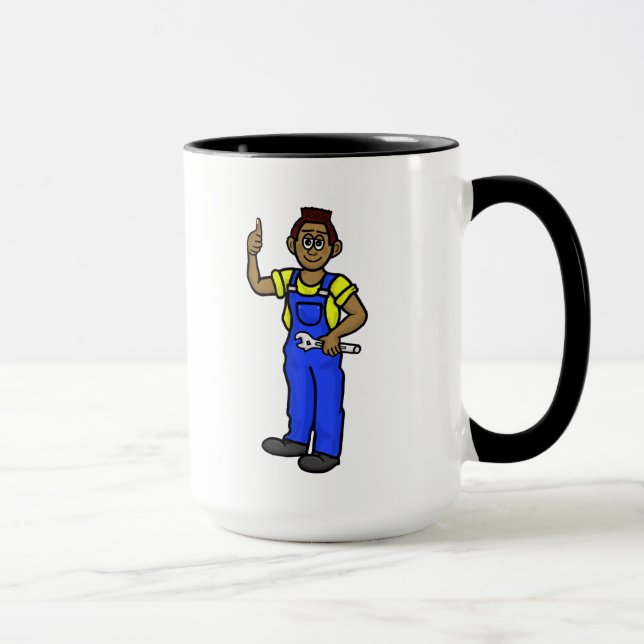 Caneca Mangueira Mecânica Negra ou Afro-Americana + Nome (Direita)