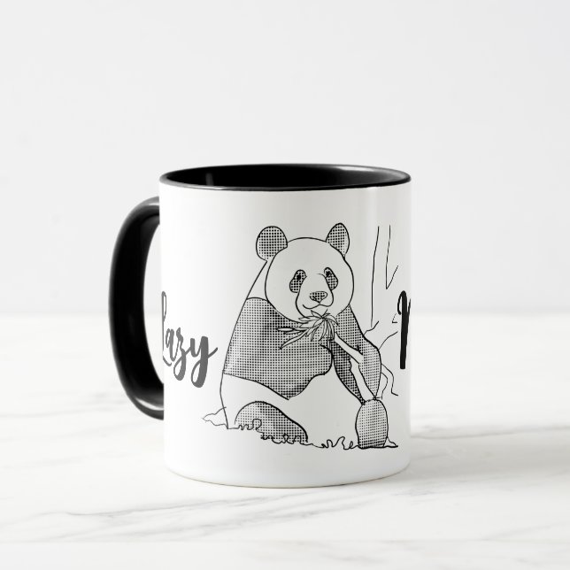 Caneca Manhã Mínima De Panda Lpreguiçosa (Frente Esquerda)