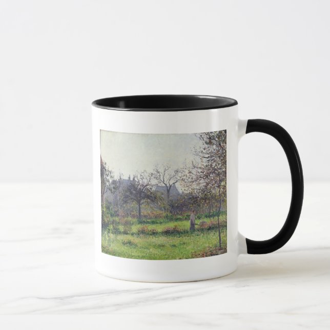 Caneca Manhã Sun de Camille Pissarro |, outono, Eragny, (Direita)