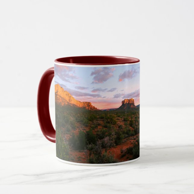 Caneca Manhã Sunrise Sedona Arizona Deserto (Frente Esquerda)