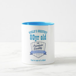 Caneca Mans 80 Birthday Gift Worlds Maior Personalizado