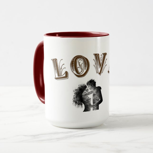 Caneca Mantas de dia de amor (Frente Esquerda)