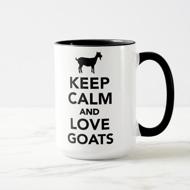 Caneca Mantenha a calma e ame cabras (Direita)