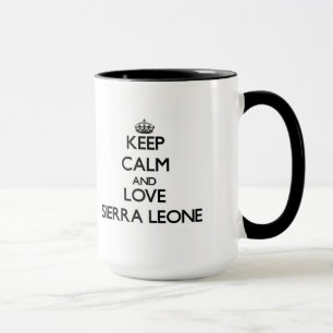 Caneca Mantenha a calma e ame o Sierra Leone