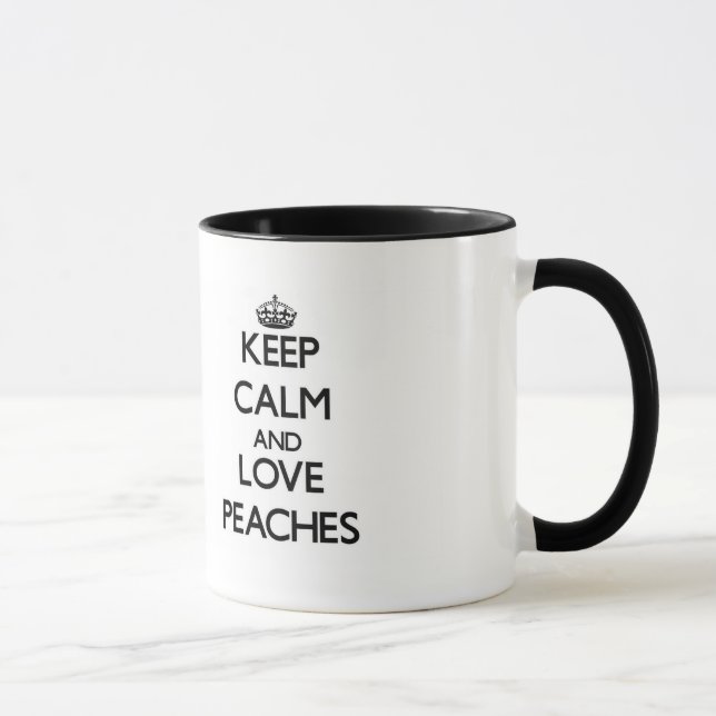 Caneca Mantenha a calma e ame pêssegos (Direita)