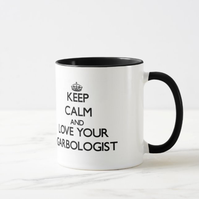Caneca Mantenha a calma e ame seu Garbologist (Direita)