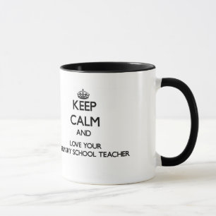 Caneca Mantenha a calma e ame seu professor de escola