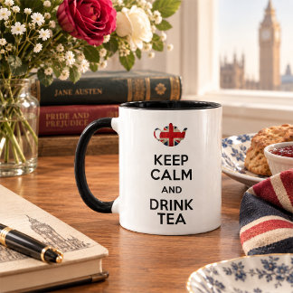 Caneca Mantenha a Calma e Beba Chá