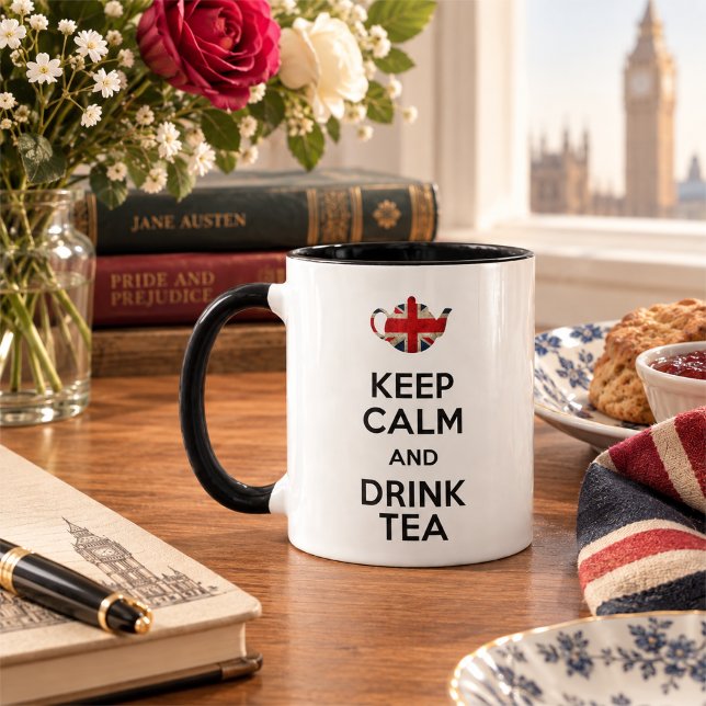 Caneca Mantenha a Calma e Beba Chá (Keep Calm And Drink Tea Mug)