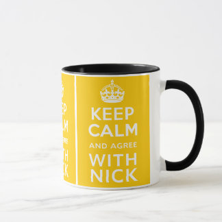 Caneca Mantenha a calma e concorde com o ~ Reino Unido