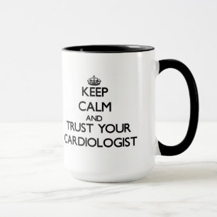 Caneca Mantenha a calma e confie seu cardiologista