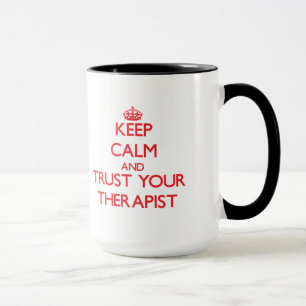 Caneca Mantenha a calma e confie seu terapeuta