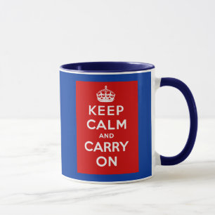 Caneca Mantenha a calma e continue o poster britânico em