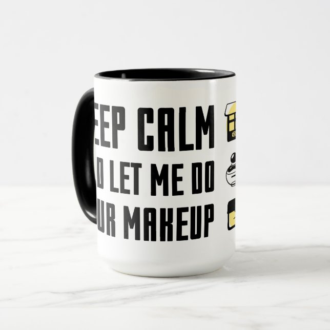 Caneca Mantenha a calma e deixe-me fazer sua composição (Frente Esquerda)