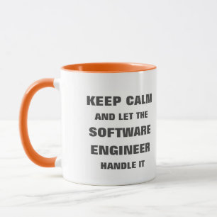 Caneca Mantenha a calma e deixe o engenheiro de software 