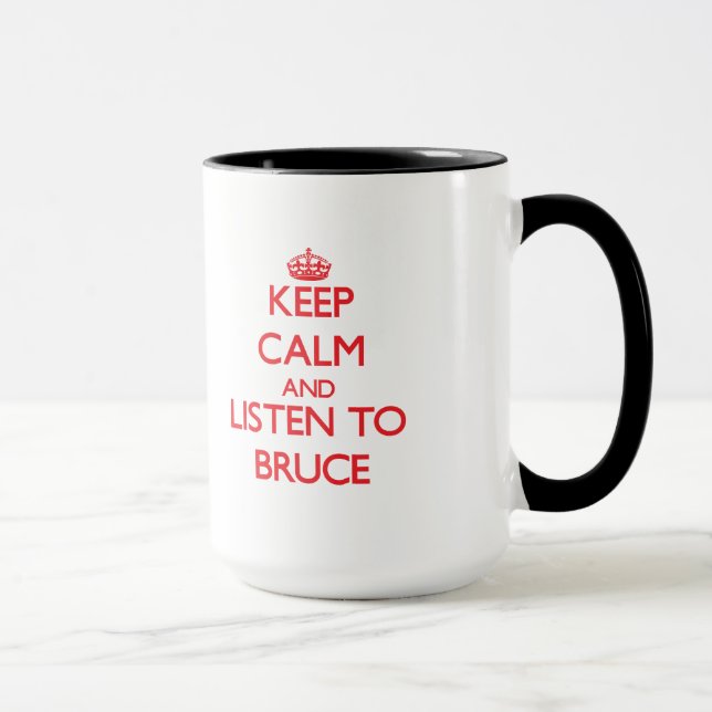 Caneca Mantenha a calma e escute Bruce (Direita)