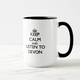Caneca Mantenha a calma e escute Devon