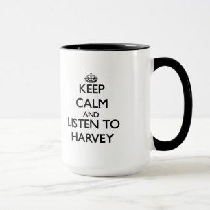 Caneca Mantenha a calma e escute Harvey