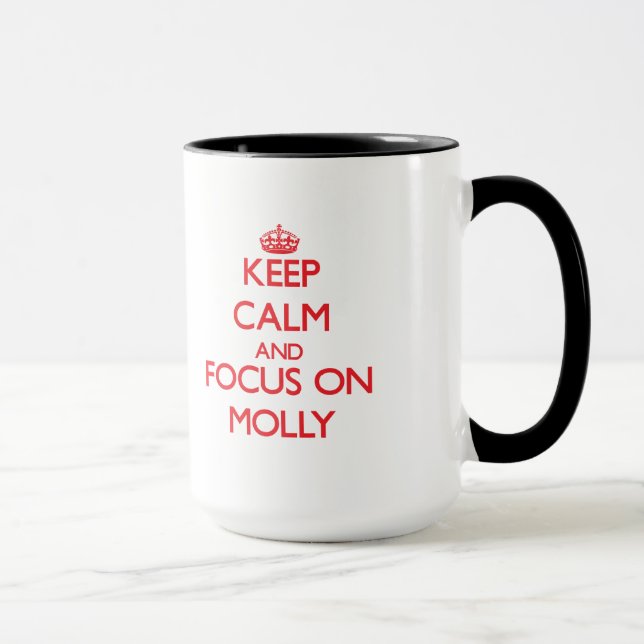 Caneca Mantenha a calma e o foco em Molly (Direita)