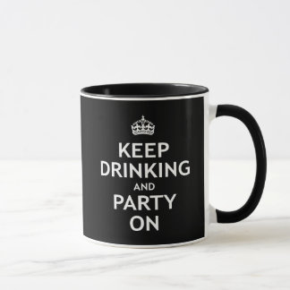 Caneca Mantenha beber e partido sobre