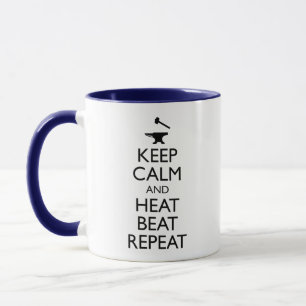 Caneca Mantenha Calma E Calor, Repita O Funny Blacksmith