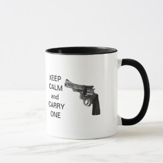 Caneca Mantenha Calma E Carregar Um (arma)