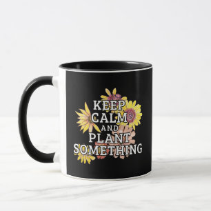 Caneca Mantenha calma e plante algo - jardineiro