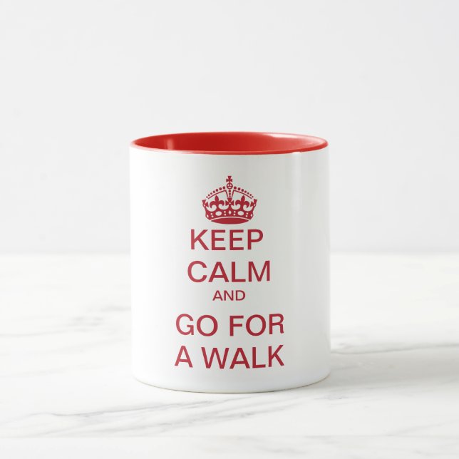 CANECA MANTENHA CALMA E VÁ PARA UMA CAMINHADA (Centro)