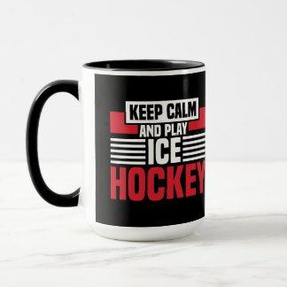 Caneca Mantenha calma jogando hóquei