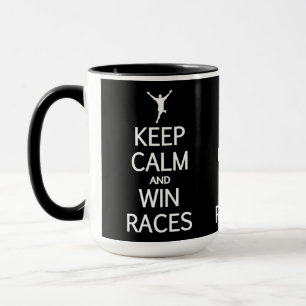 Caneca Mantenha calmo & as raças da vitória agridem -