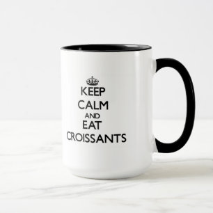 Caneca Mantenha calmo e coma Croissants