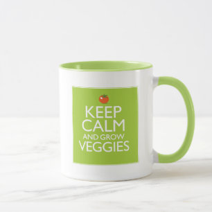 Caneca Mantenha calmo e cresça vegetarianos