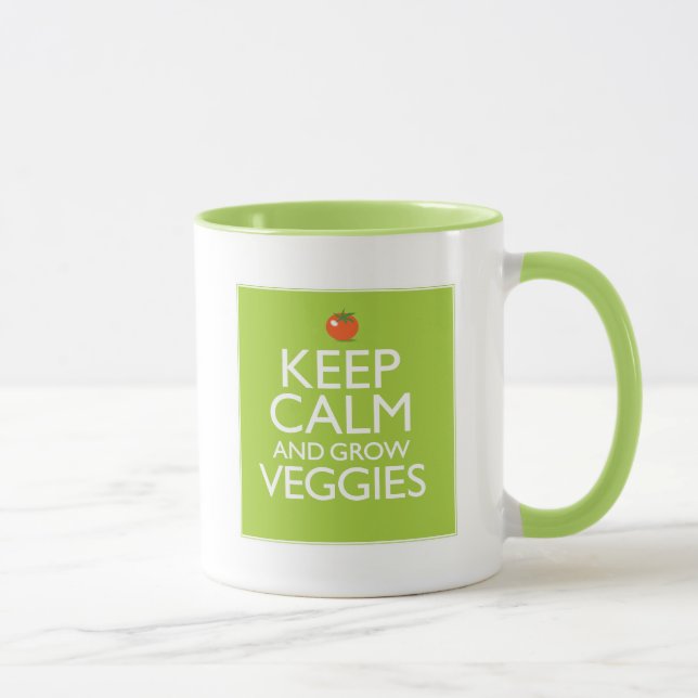 Caneca Mantenha calmo e cresça vegetarianos (Direita)