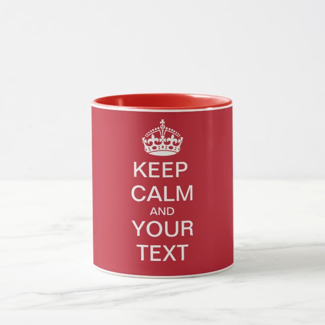 Caneca MANTENHA O CALM E O TEXTO - TEXTO Personalizado (Centro)