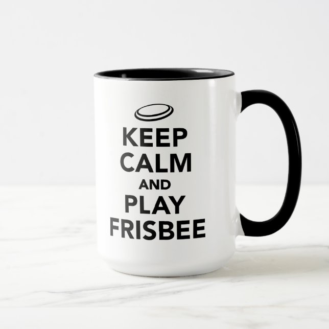 Caneca Mantenha o Frisbee da calma e do jogo (Direita)