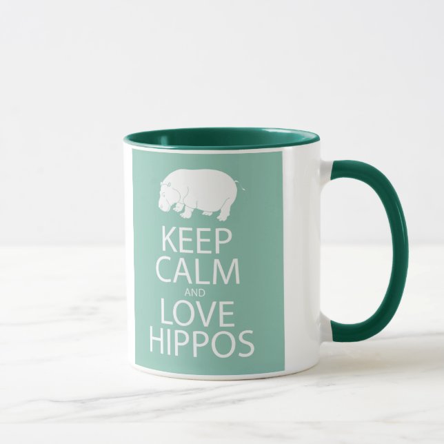 Caneca Mantenha o Hippopotamus do impressão dos (Direita)