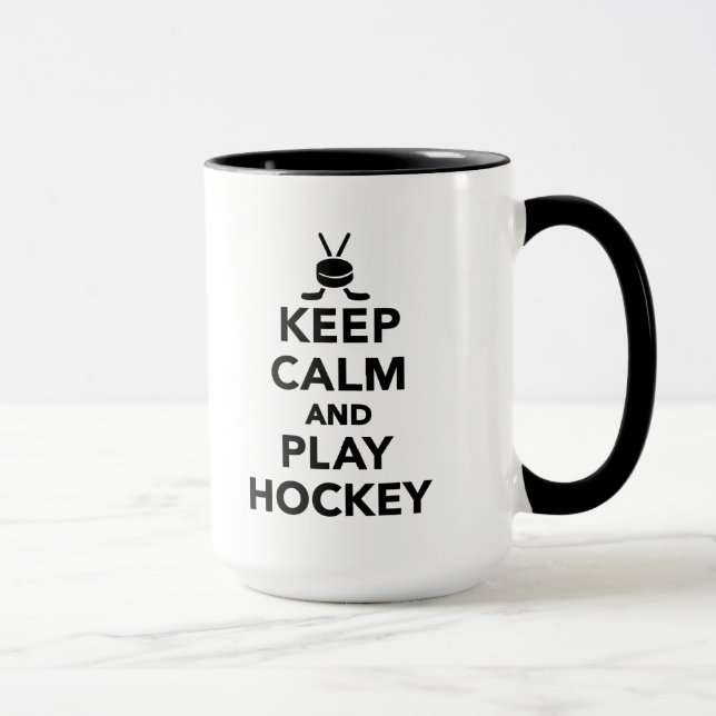 Caneca Mantenha o hóquei da calma e do jogo (Direita)