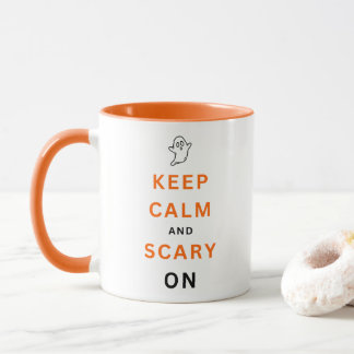 Caneca Mantenha-Se Calmo E Assustador No Fantasma Do Dia