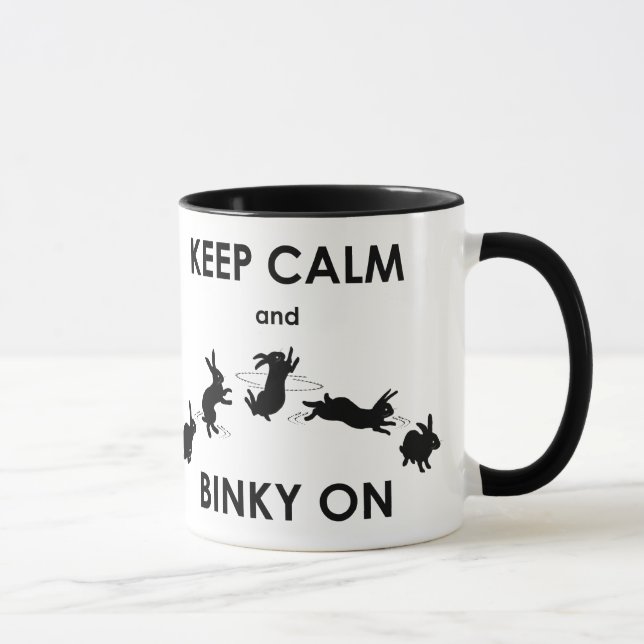 Caneca Mantenha-se Calmo e Binky na Mug (Direita)