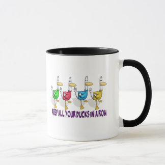 Caneca mantenha todos os seus patos em fila