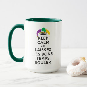 Caneca MANTER CALM e LAISSEZ LES BONS TEMPS ROULER