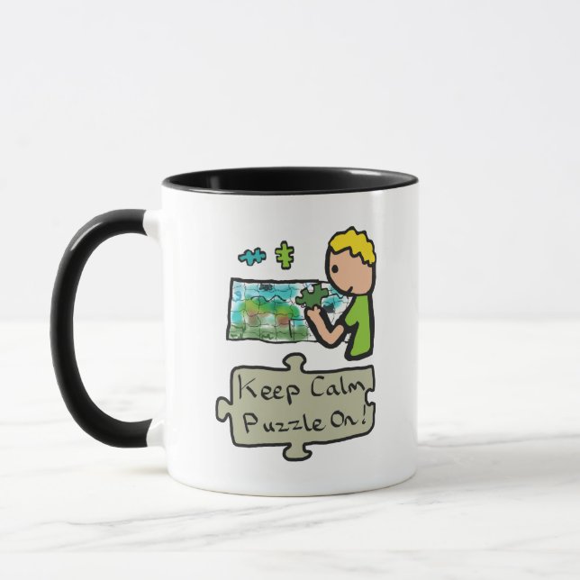 Caneca Manter Calm Jigsera Quebra-cabeça (Esquerda)