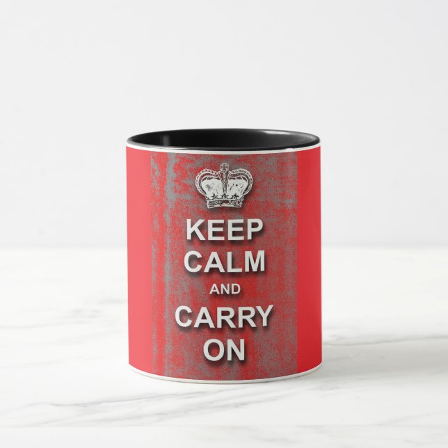 Caneca Manter Calmo Coroa Vermelha (Centro)