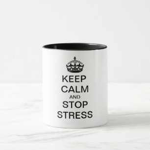 Caneca Manter Calmo e PARAR O STRESS - texto personalizad