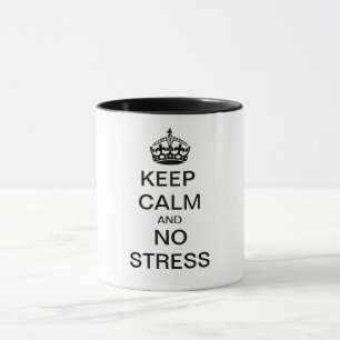 Caneca Manter Calmo e SEM STRESS - texto personalizado
