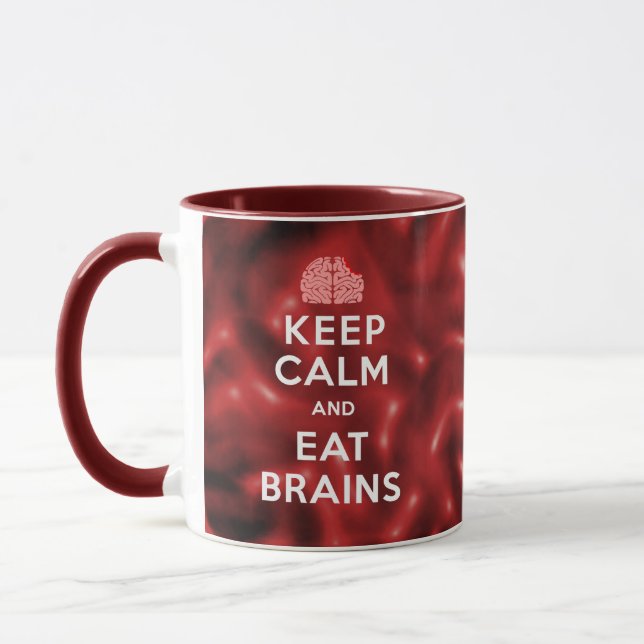 Caneca Manter Cérebros Calmos Comendo (Esquerda)