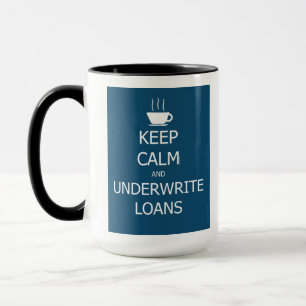 Caneca Manter o Calm. e o Underwrite Empréstimos