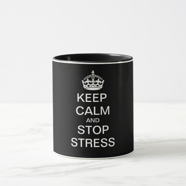 Caneca MANTER O CALM E PARAR O STRESS - texto personaliza (Centro)