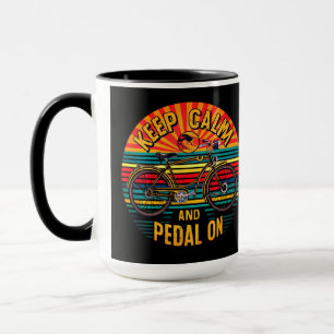 Caneca Manter solicitação e pedal em tipografia