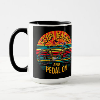Caneca Manter solicitação e pedal em tipografia